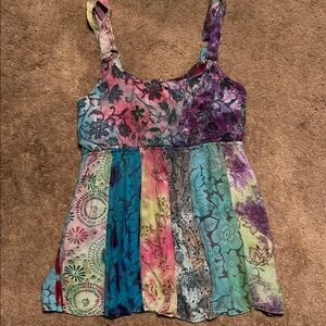 Blue Sky Multicolor Floral Women's Top